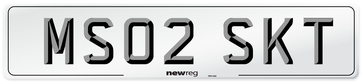 MS02 SKT Number Plate from New Reg